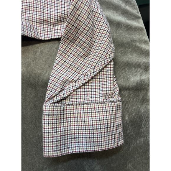 Barbour Shirt Mens Extra Large Red Tan Plaid Check Preppy Casual Xl‎ Long Sleeve - Picture 2 of 7